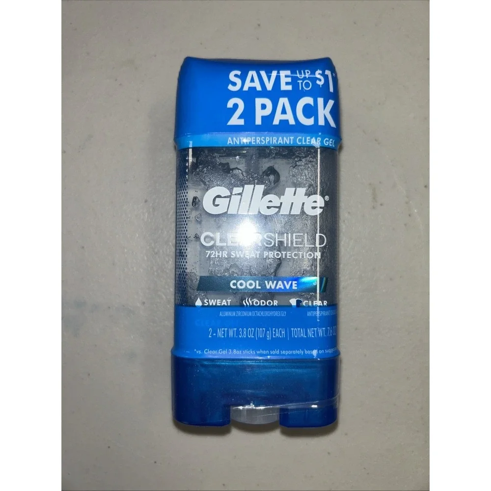 Gillette CLEARSHIELD 72 HR Antiperspirant Scent SPORT ACTIVE 2 PK x 3.8oz-1/2027